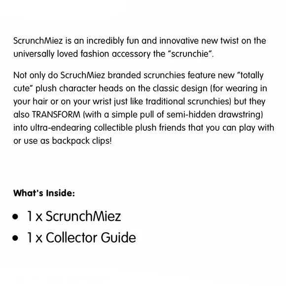 ScrunchMiez Series 1 Girl’s Collectible Scrunchies By Moose Toys RARE #37 HOPS - Picture 5 of 6